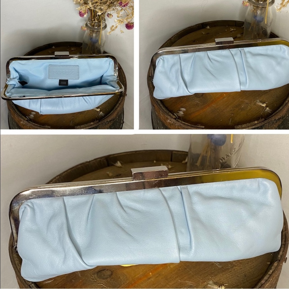 Express Baby Blue Leather Purse $25